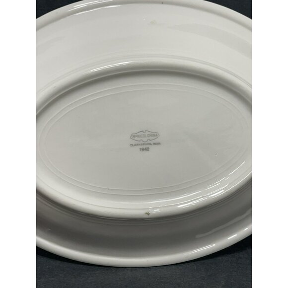 McNICOL White RESTAURANT WARE OVAL SERVING BOWL 12 Inch - Picture 7 of 7
